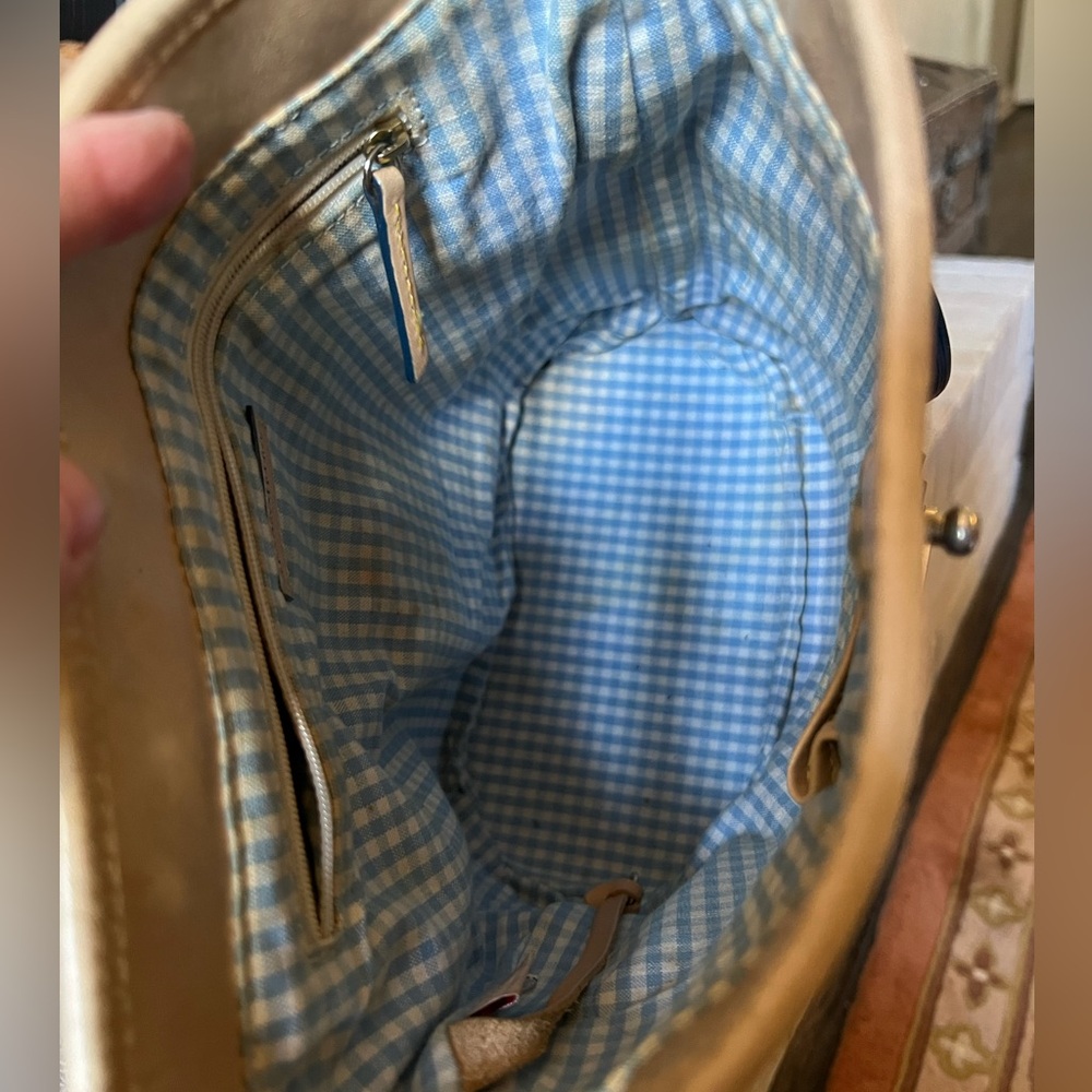 Dooney & Bourke Multicolor Rainbow Tartan Plaid Shoulder Bucket Bag - Picture 12 of 16